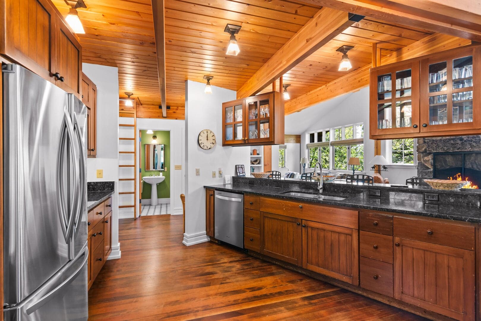 Kitchen and Half Bath