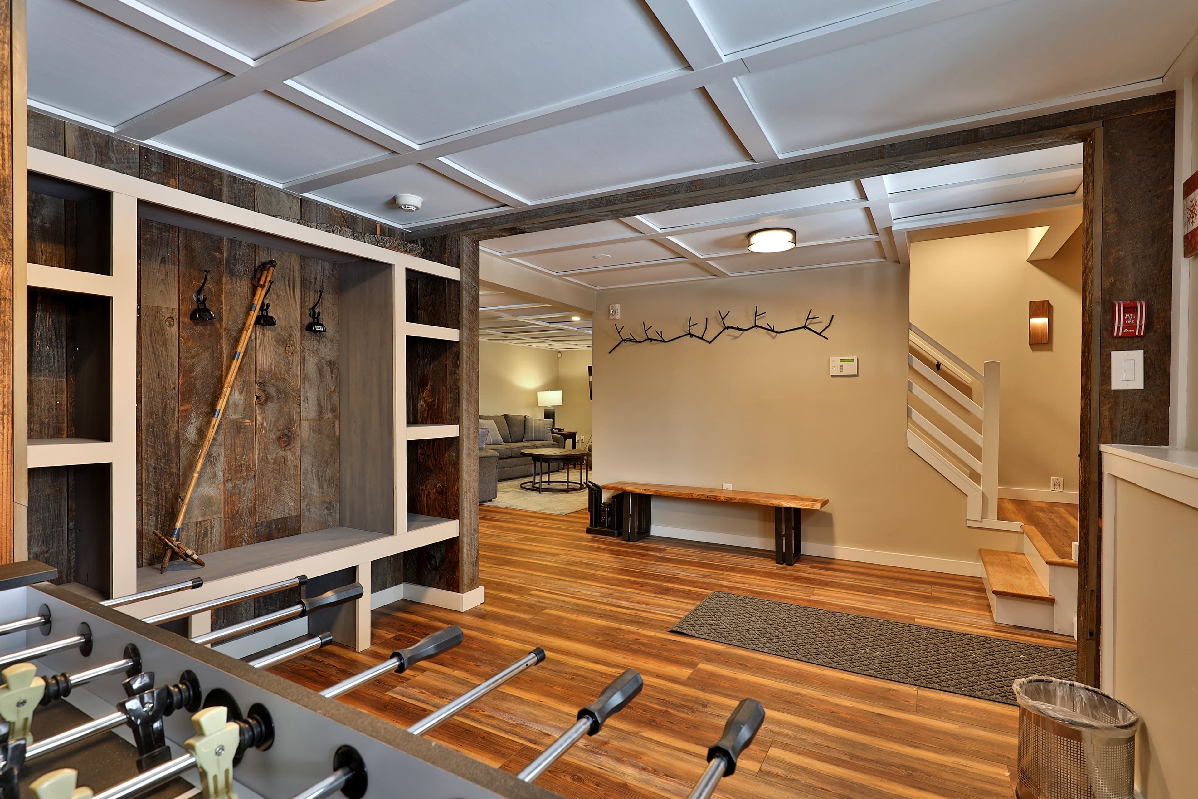 Downstairs living area has plenty of space and is a great place to relax.