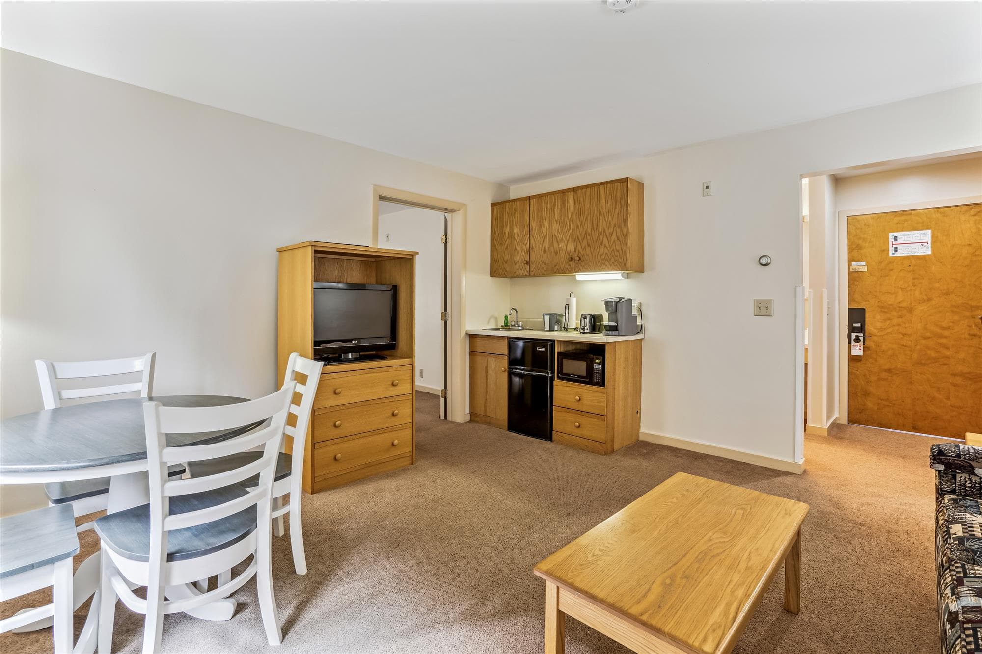 A kitchenette in your room.