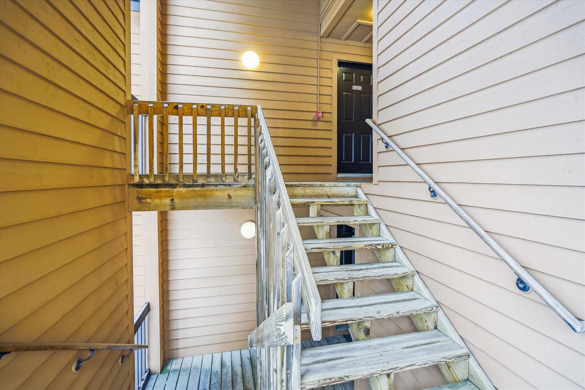 Stairs to the upper level.