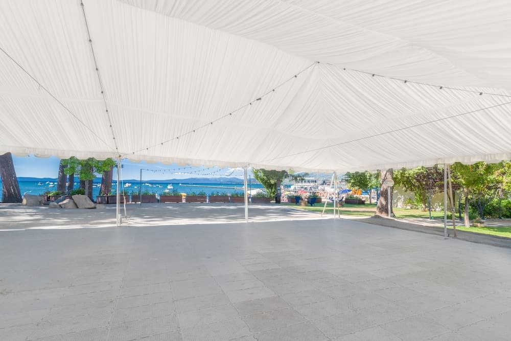 Outdoor wedding area