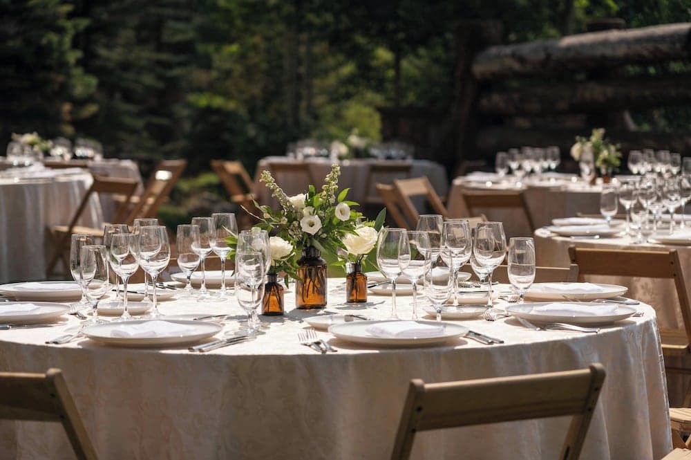 Outdoor wedding area