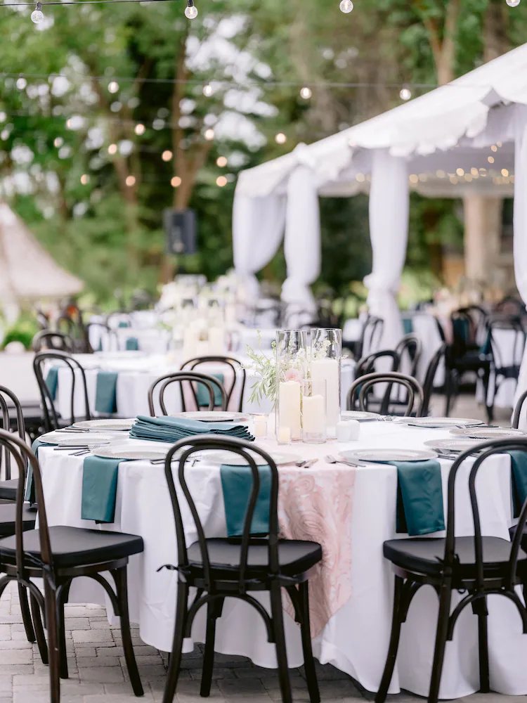 Outdoor wedding area
