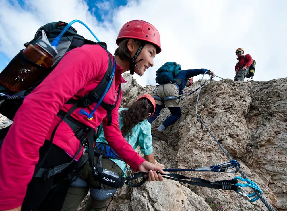 Outdoor rock climbing