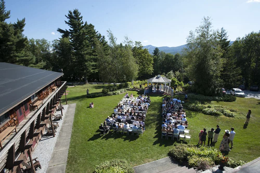 Outdoor wedding area