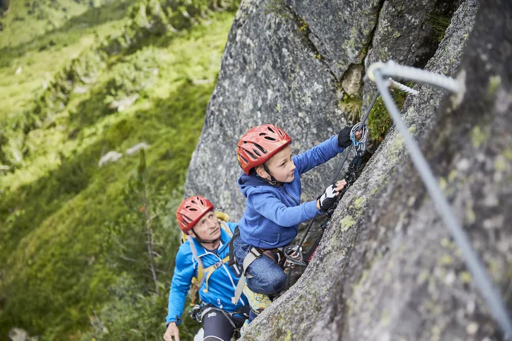Outdoor rock climbing